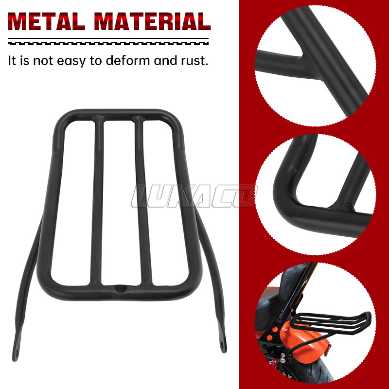 Black Motorcycle Iron Passenge - Motorcycle Gear Rack review and price