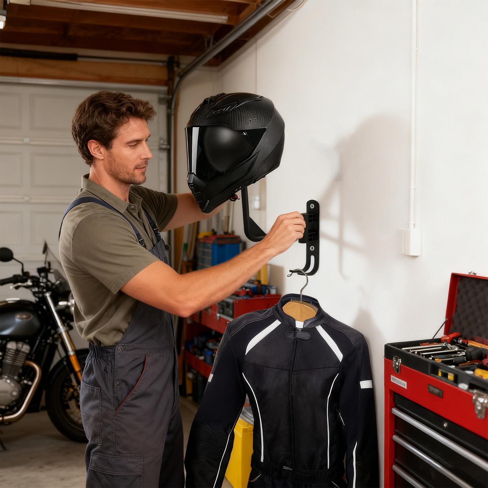 Motorcycle Helmet Rack Wall Mo - Motorcycle Gear Rack review and price