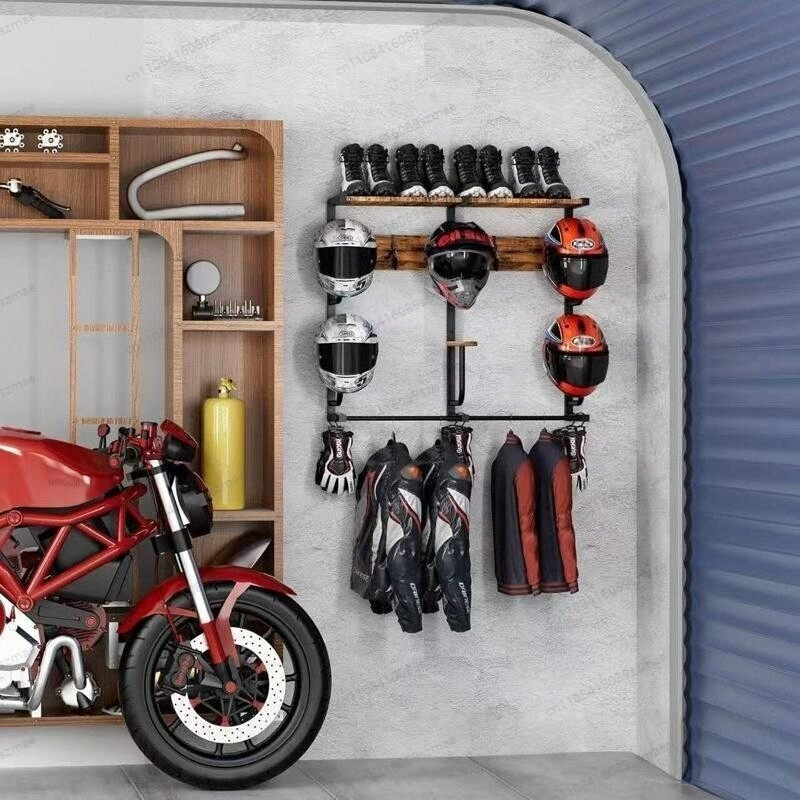 Wall-mounted helmet rack, mult - Motorcycle Gear Rack review and price