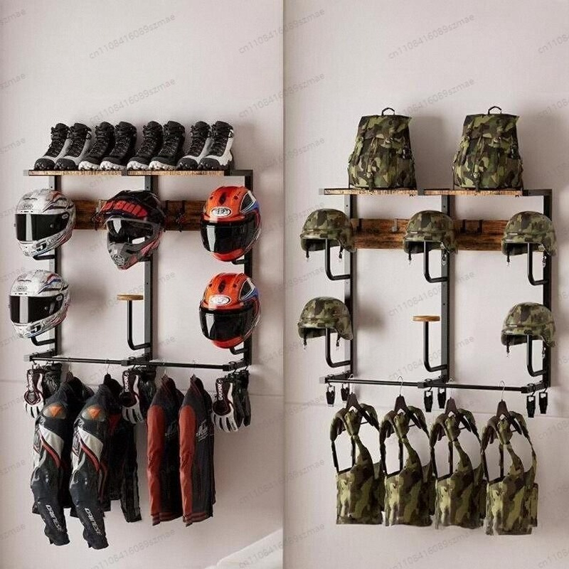Wall-mounted helmet rack, mult - Motorcycle Gear Rack review and price