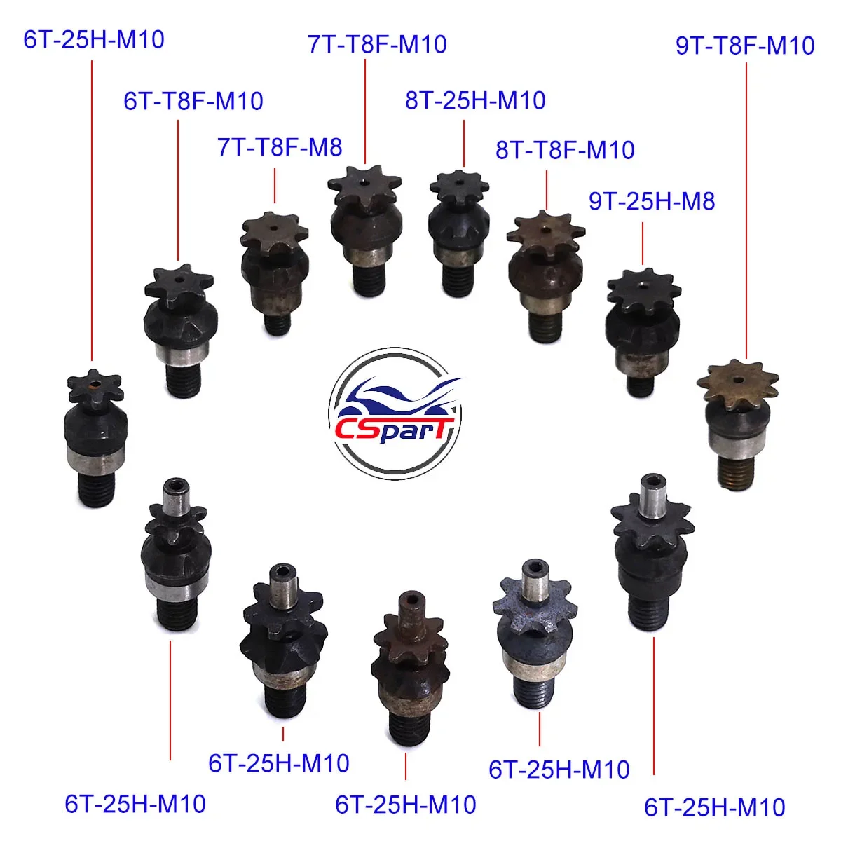 6T 7T 8T 9T 25H T8F M8 M10 Cha - Motorcycle Gear Rack review and price