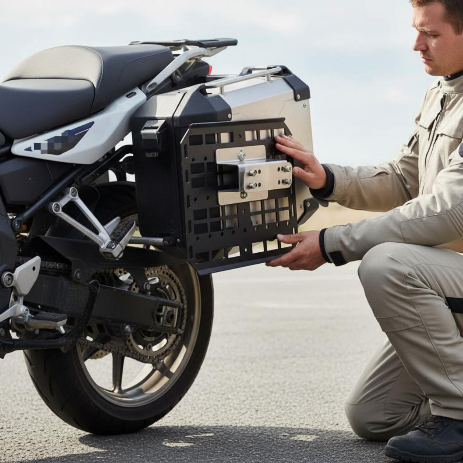 Motorcycle Side Box Hanger Sty - Motorcycle Gear Rack review and price